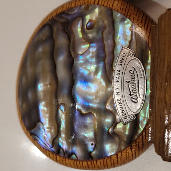 Vintage  Ataahua Genuine  New Zealand PAUA Shell 3" 2set - Picture 5 of 5